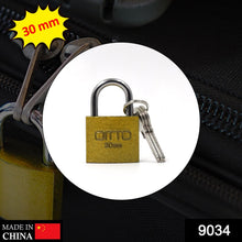 Lock and key set with 30 mm size, ideal for securing important places