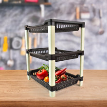 Apex Big Multi use Plastic Storage Rack – 3-Tier (1 Pc)